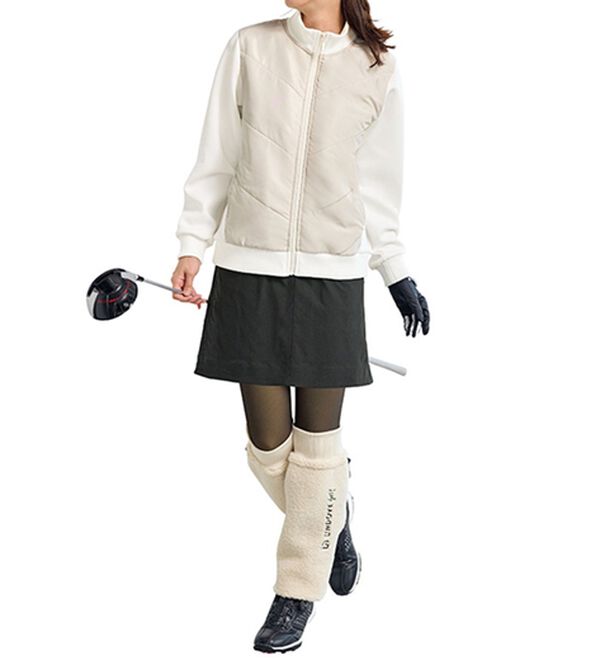 BELLUNA（ベルーナ）の「異素材切替ヤク混中わたコート（ショートコート）」｜詳細画像