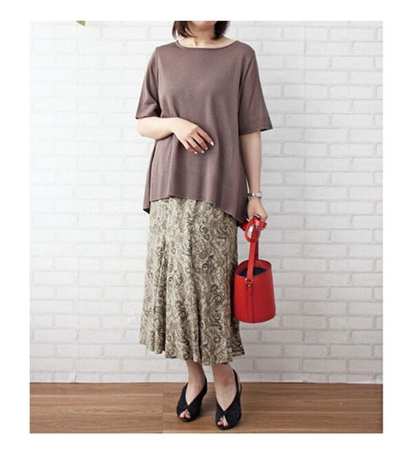 BELLUNA（ベルーナ）の「裾切替デザインフレアースカート（ひざ丈スカート）」｜詳細画像