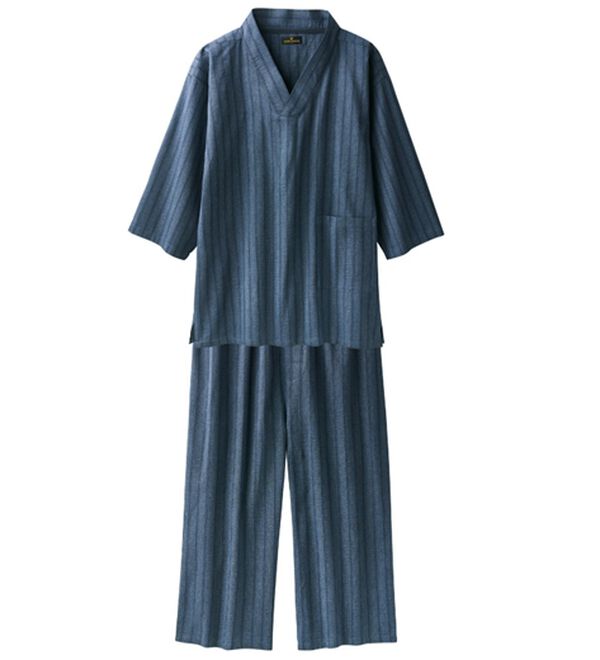 「【２着組】サラッと着やすい甚平（メンズルームウェア）」｜詳細画像