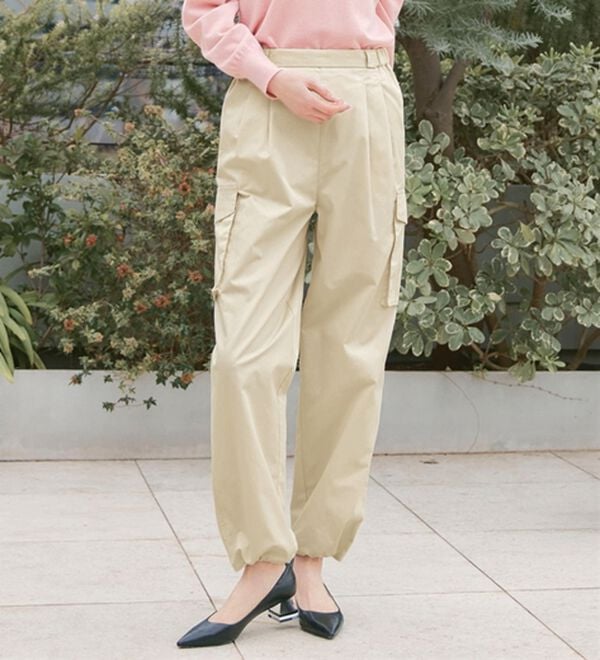 RANAN（ラナン）の「キレイ見えカーゴパンツ（その他パンツ）」｜アイボリー