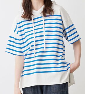 Viola e Viola（ヴィオラ エ ヴィオラ）の「綿１００％ゆるパーカープルオーバー（カットソー）」｜ブルー系