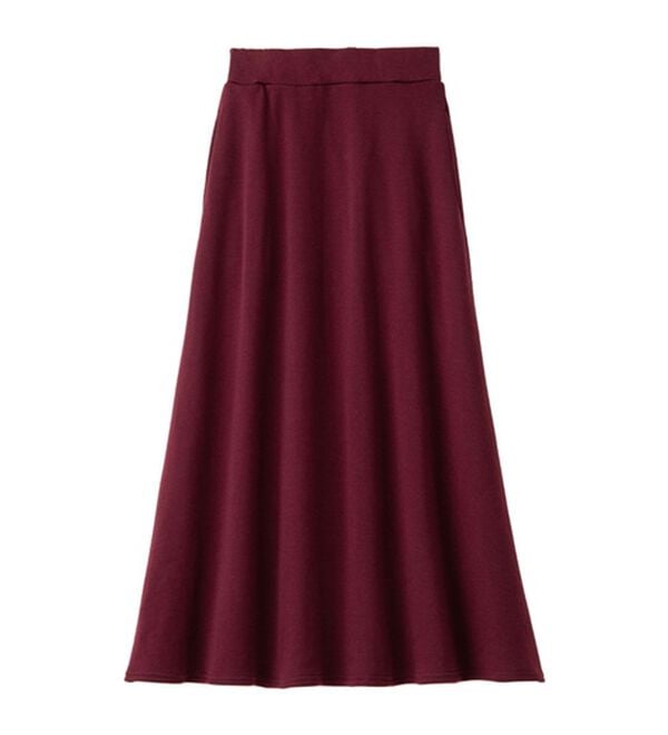 Viola e Viola（ヴィオラ エ ヴィオラ）の「【蓄熱保温】裏ファーフレアースカート（選べる！２丈）（ロングスカート）」｜ボルドー