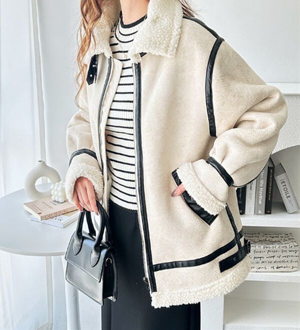 GeeRA（ジーラ）の「フェイクムートンジャケットブルゾン（ブルゾン）」｜詳細画像