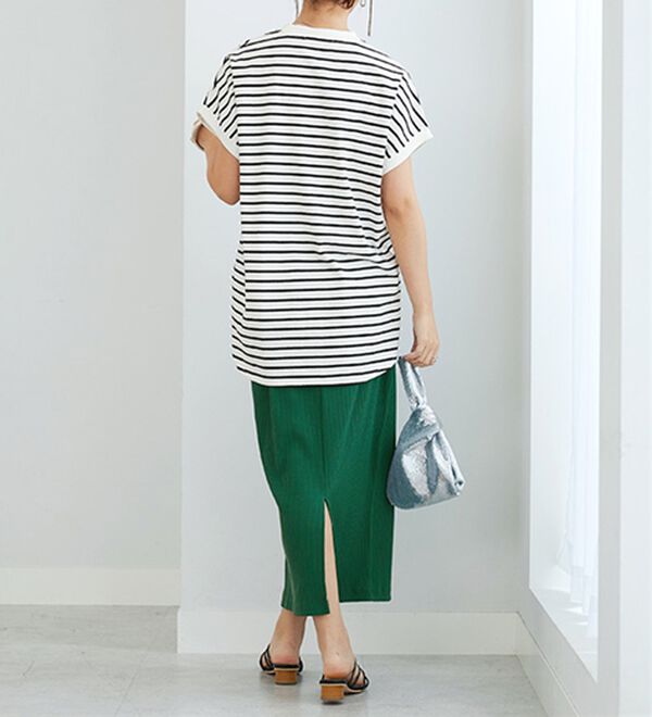 GeeRA（ジーラ）の「【着回し力◎】楽ちんすっきり見え！リブロングスカート（ロングスカート）」｜詳細画像