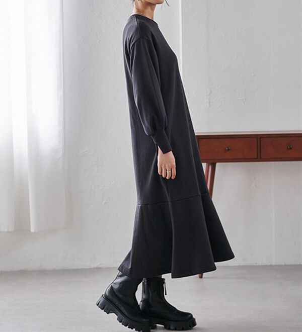 RANAN（ラナン）の「＜ＨＩＧＨ　ＳＰＥＣ＞毛玉になりにくい！ペプラムデザインワンピース（その他ワンピース）」｜詳細画像