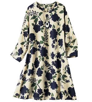 ルフラン（ルフラン）の「選べるプリントブラウス（ブラウス）」｜ネイビー系