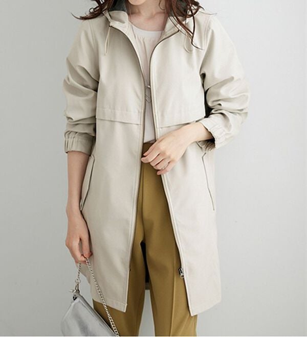 BELLUNA（ベルーナ）の「はっ水加工ボンディング素材ロング丈パーカー（ロングコート）」｜詳細画像