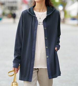 BELLUNA（ベルーナ）の「【メルティポンチ】フード付ブルゾン（ブルゾン）」｜ネイビー