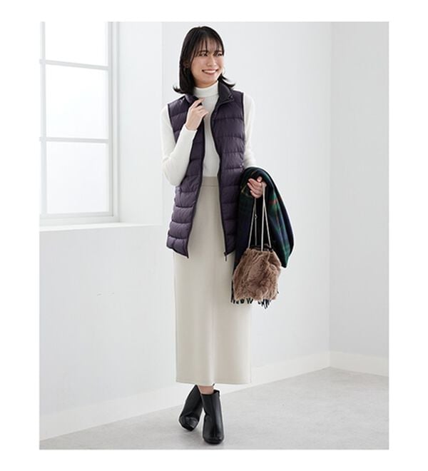 BELLUNA（ベルーナ）の「フレンチダウン使いロング丈ベスト（ベスト）」｜詳細画像