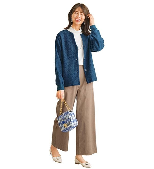 BELLUNA（ベルーナ）の「幾何柄ジャカード素材カーディガン（その他カーディガン）」｜詳細画像