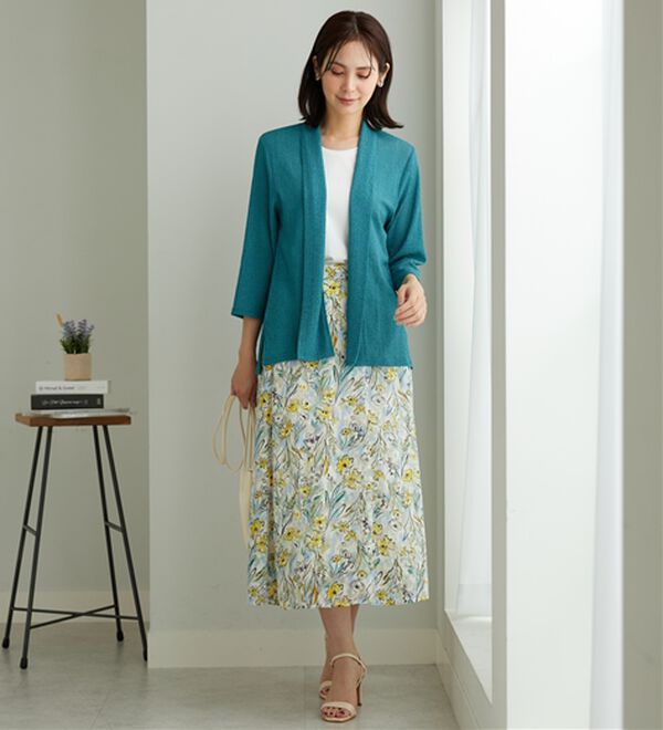 BELLUNA（ベルーナ）の「メッシュ素材トッパーカーディガン（ニットカーディガン）」｜詳細画像