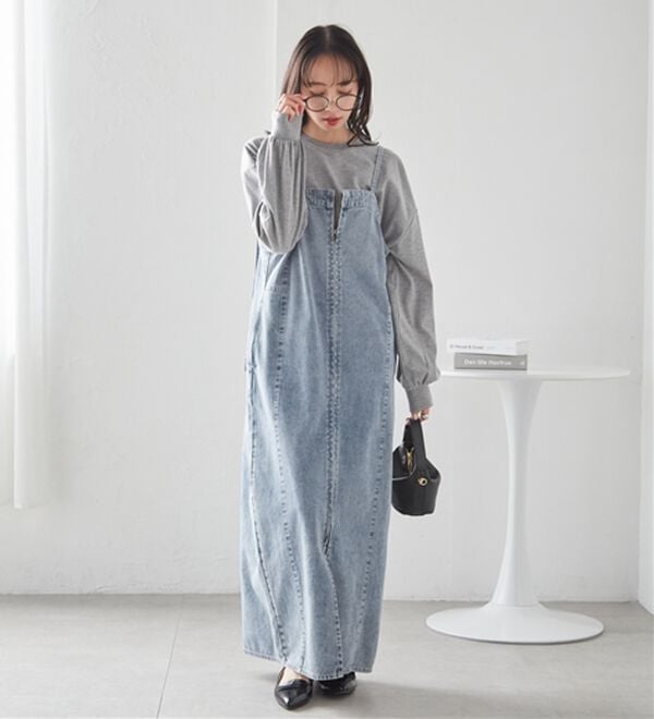 RANAN（ラナン）の「フロントジップデニムジャンスカ（その他ワンピース）」｜詳細画像