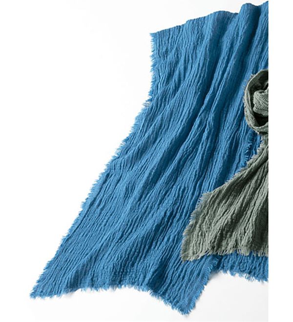 「素肌が喜ぶ着映えストール（メンズストール・マフラー）」｜ディープブルー