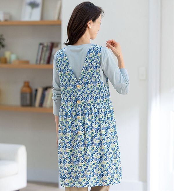 ルフラン（ルフラン）の「【４点組】プリーツチュニックのキッチンスーツ（パジャマ・ルームウェア）」｜詳細画像