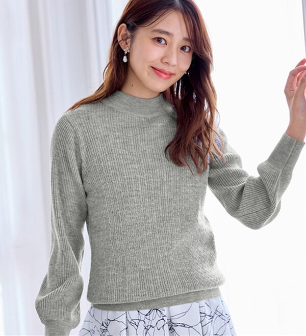 alotta（アロッタ）の「洗える！カシミヤタッチミニケーブルニット（ニット・セーター）」｜詳細画像