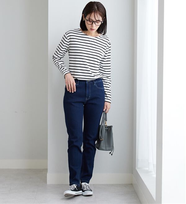 BELLUNA（ベルーナ）の「やわらかストレッチデニム素材スリムパンツ（フルレングスパンツ）」｜詳細画像