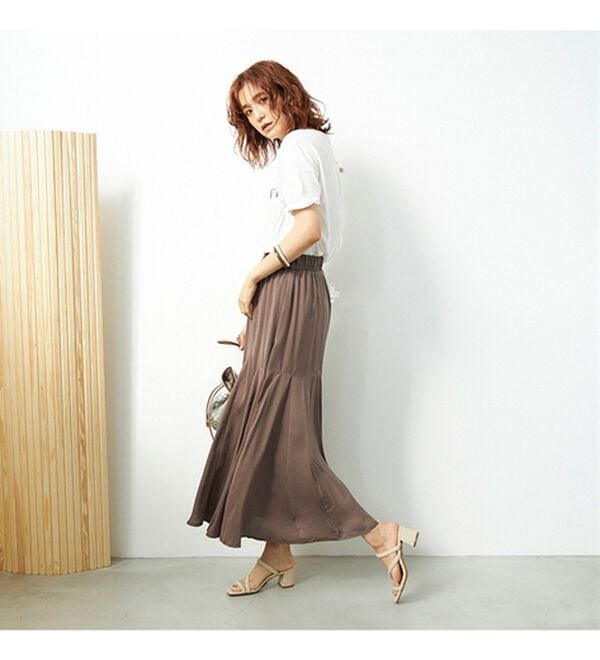 GeeRA（ジーラ）の「切替フレアーロングスカート（ロングスカート）」｜詳細画像