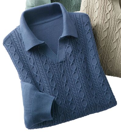 「お悩み解消！お手入れ簡単ニットポロシャツ（メンズニット・セーター）」