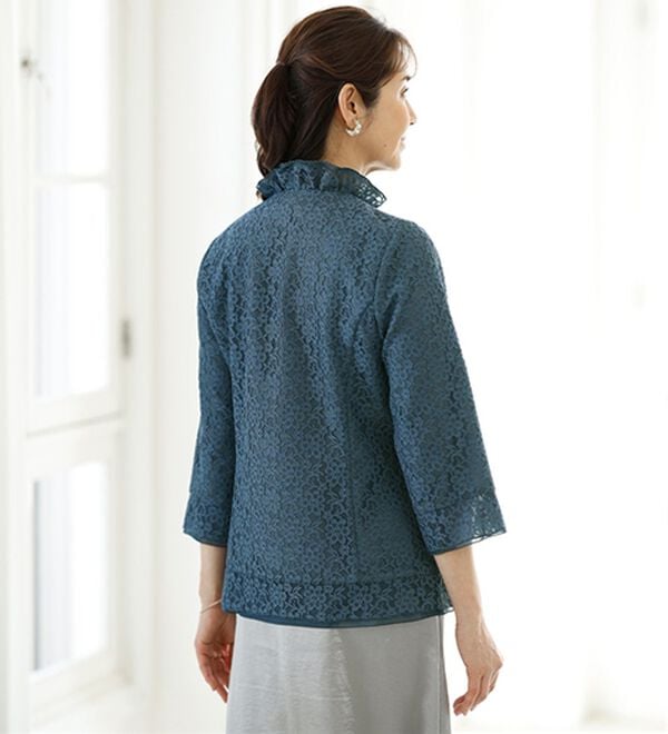 ルフラン（ルフラン）の「上品レースのブラウスジャケット（ブラックフォーマル（喪服・礼服））」｜詳細画像