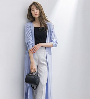 Pierrot（ピエロ）の「接触冷感トッパーカーディガン（その他カーディガン）」｜アイスブルー