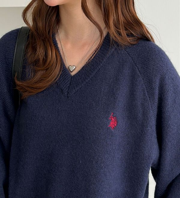 GeeRA（ジーラ）の「【Ｕ．Ｓ．ＰＯＬＯ　ＡＳＳＮ．】Ｖネックニット（ニット・セーター）」｜詳細画像