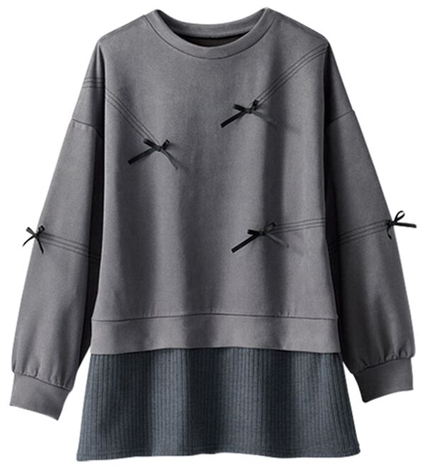 BELLUNA（ベルーナ）の「スエード調リボンモチーフチュニック（チュニック）」｜詳細画像