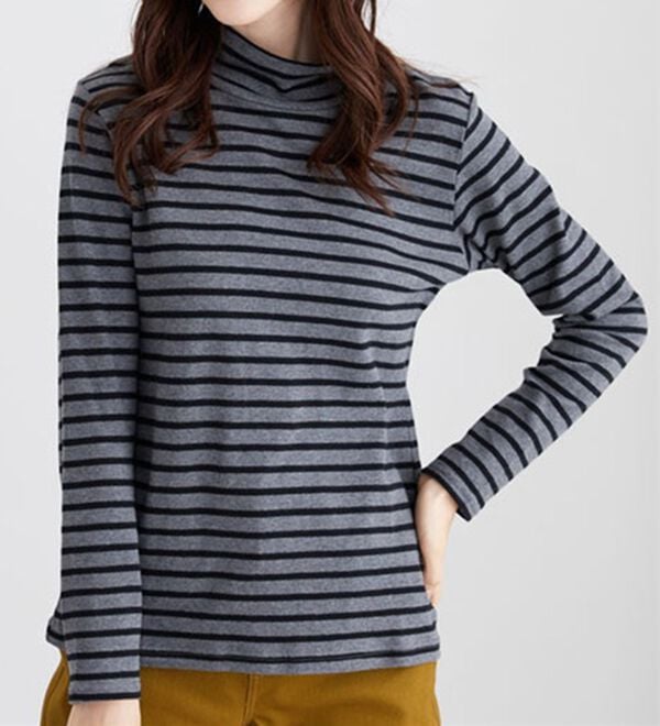 BELLUNA（ベルーナ）の「吸湿発熱ハイネックプルオーバー（カットソー）」｜詳細画像