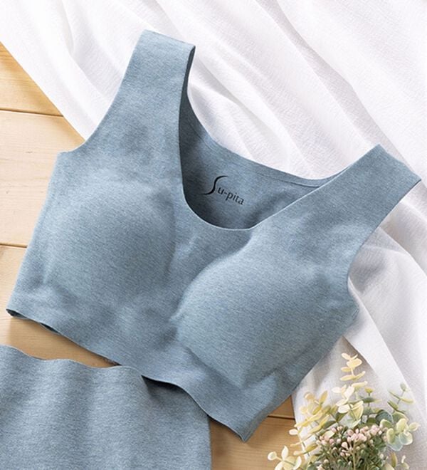 LAVIENNE（ラヴィエンヌ）の「【綿９５％＆縫い目ゼロ】締め付けにくいスーピタブラ・ショーツ（別売）（ブラジャー）」｜詳細画像