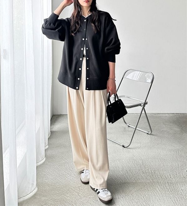 GeeRA（ジーラ）の「前後２ＷＡＹ裏起毛スウェットカーデ（その他カーディガン）」｜詳細画像