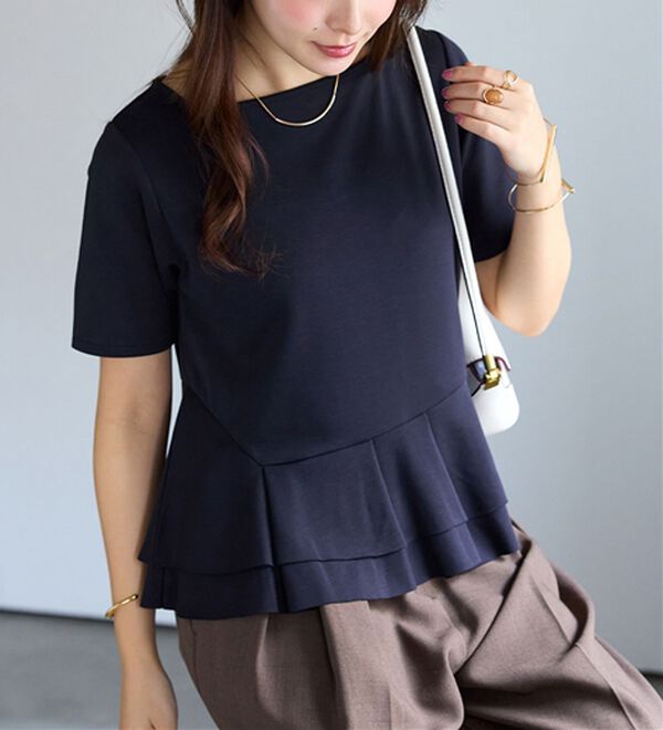 alotta（アロッタ）の「スクエアネックティアードトップス（カットソー）」｜詳細画像