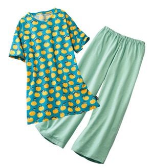 「＜ｋｉｐｐｉｓ＞ゆるっと可愛いチュニックルームウェア（パジャマ・ルームウェア）」｜みかんグリーン系