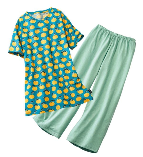 「＜ｋｉｐｐｉｓ＞ゆるっと可愛いチュニックルームウェア（パジャマ・ルームウェア）」｜みかんグリーン系