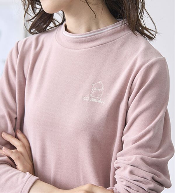 BELLUNA（ベルーナ）の「ふんわりなめらかネコちゃん刺しゅうチュニック（チュニック）」｜詳細画像