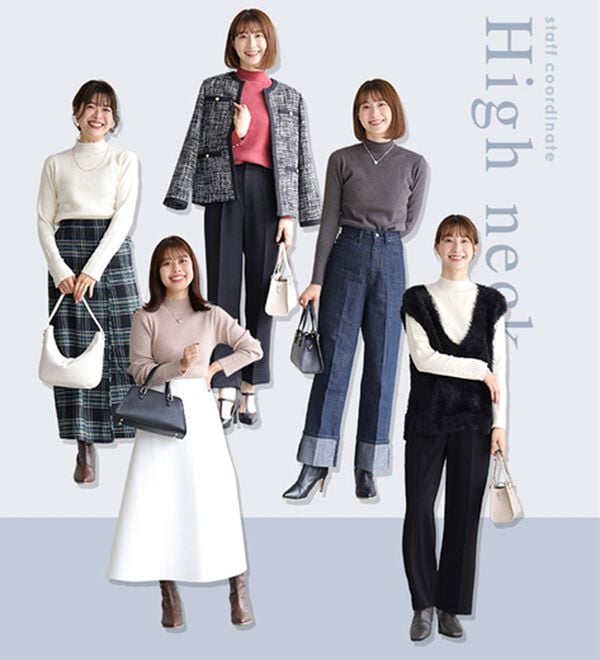 Pierrot（ピエロ）の「【選べるネック】もっちり袖パールニット（ニット・セーター）」｜詳細画像