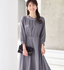 alotta（アロッタ）の「上品光沢フレアーワンピース（その他ワンピース）」