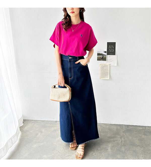 GeeRA（ジーラ）の「【新色追加】【ＵＳ．ＰＯＬＯ．ＡＳＳＮ】綿100％フレンチスリーブＴシャツ（Tシャツ）」｜詳細画像