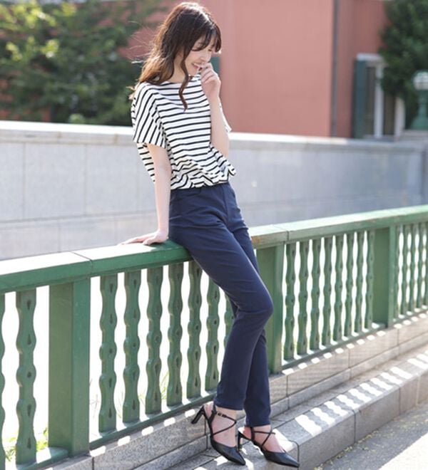 A HAPPY MARILYN（アハッピーマリリン）の「【Ｍ～８Ｌ】【選べる丈】のび～る ストレッチ ツイル 魔法の 美脚レギンスパンツ（スリム・スキニーパンツ）」｜詳細画像