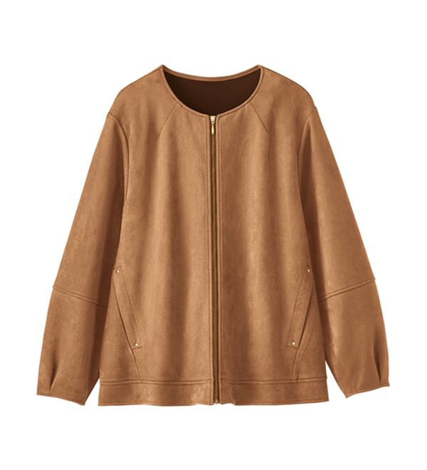 BELLUNA（ベルーナ）の「スエード調ランタン袖ミドル丈ジャケット（その他ジャケット）」｜詳細画像