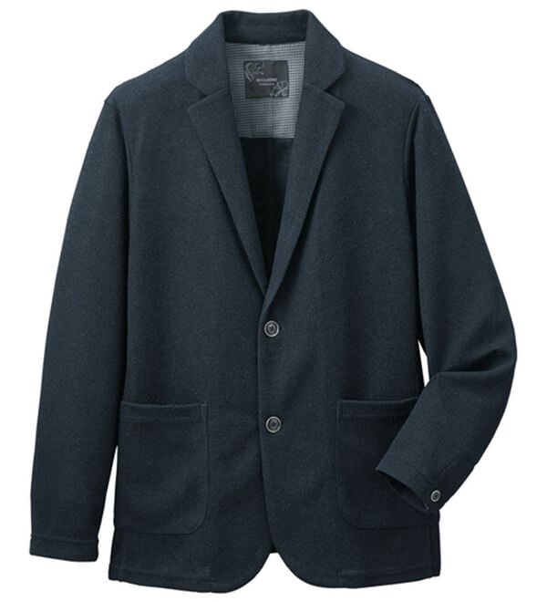 「お手入れ簡単！リラックスイージージャケット（メンズジャケット）」｜杢ネイビー