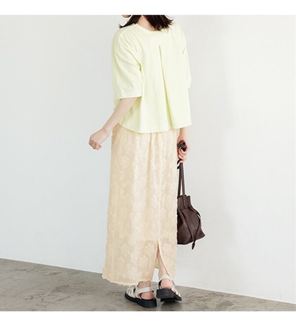 GeeRA（ジーラ）の「フリンジシアージャカードタイトスカート（ロングスカート）」｜詳細画像