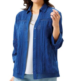 ルフラン（ルフラン）の「綿１００％贅沢レースジャケット（その他ジャケット）」｜詳細画像