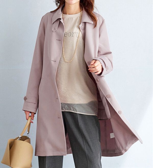 BELLUNA（ベルーナ）の「花粉対策！ライナー付ステンカラーコート（ロングコート）」｜詳細画像