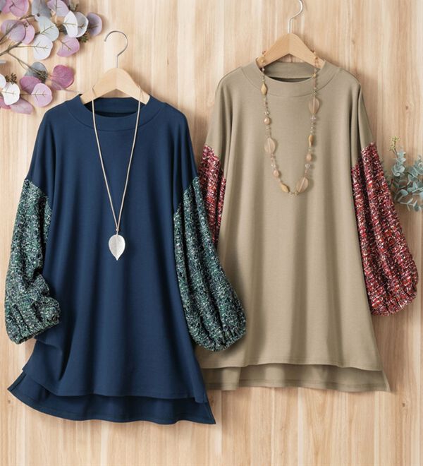 ルフラン（ルフラン）の「【２色組】袖レースプルオーバー＜チュアラ＞（カットソー）」｜詳細画像