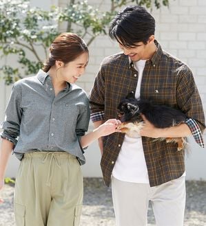 「＜アーノルド　パーマー＞シアサッカーデザインシャツ（長袖・７分袖）（メンズシャツ）」｜詳細画像