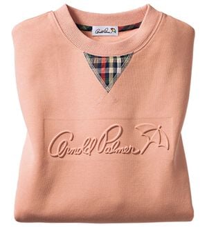 「＜アーノルド　パーマー＞エンボスデザインスウェットＴシャツ（メンズＴシャツ）」｜コーラル