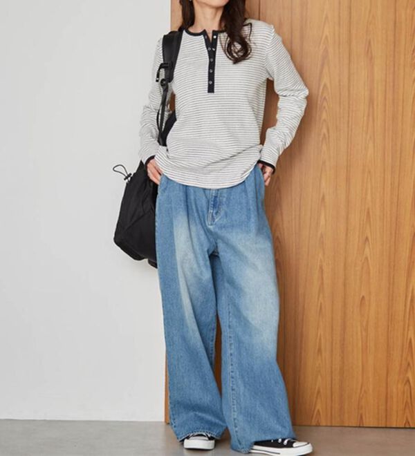 RANAN（ラナン）の「ヘンリーネックワッフルロンＴ（カットソー）」｜詳細画像