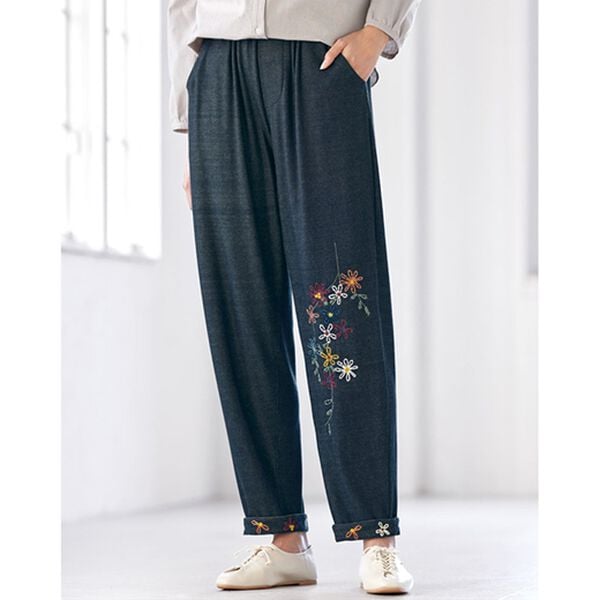 2本組】お花刺しゅうコロンパンツ - ベルーナ【公式】