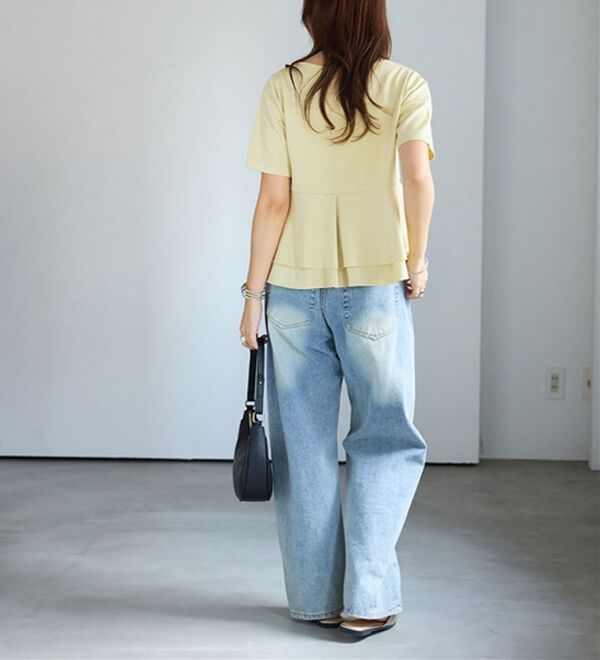 alotta（アロッタ）の「スクエアネックティアードトップス（カットソー）」｜詳細画像