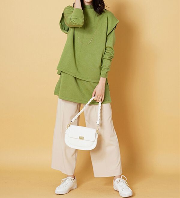 BELLUNA（ベルーナ）の「ベスト付ニットチュニックアンサンブル（アンサンブル）」｜詳細画像