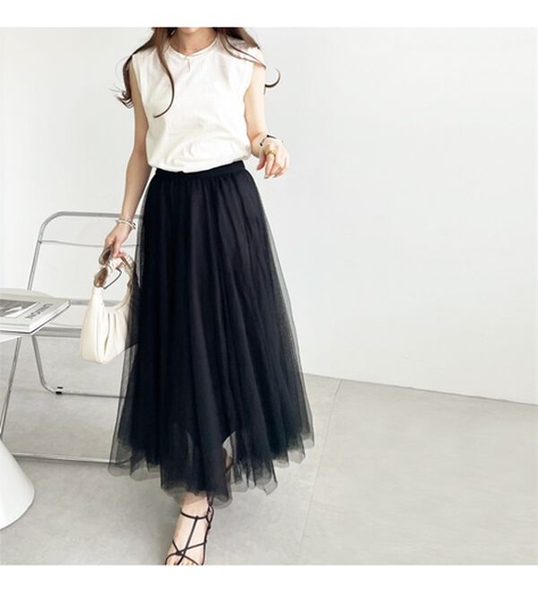 GeeRA（ジーラ）の「フレアーチュールロングスカート（ロングスカート）」｜詳細画像